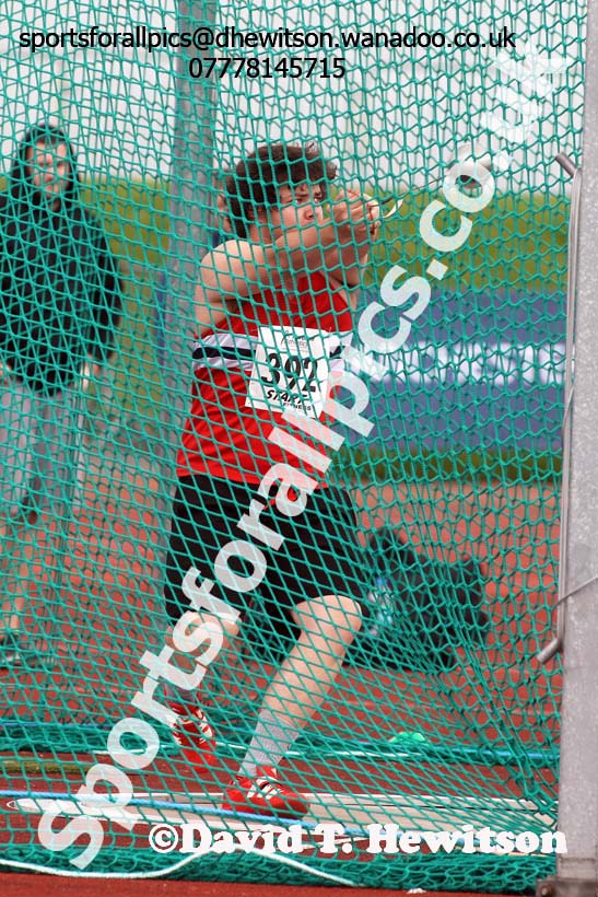 Reece Straker (NSP) senior hammer, Northern Senior and Under-20 Champs., Sport City, Manchester. Photo: David T. Hewitson/Sports for All Pics